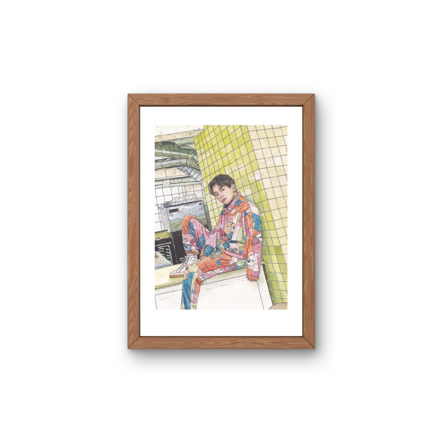 A5 Illustration Art Print 'KPOP Exo' (Byun Beakhyun, Xiumin) *Previous Stock
