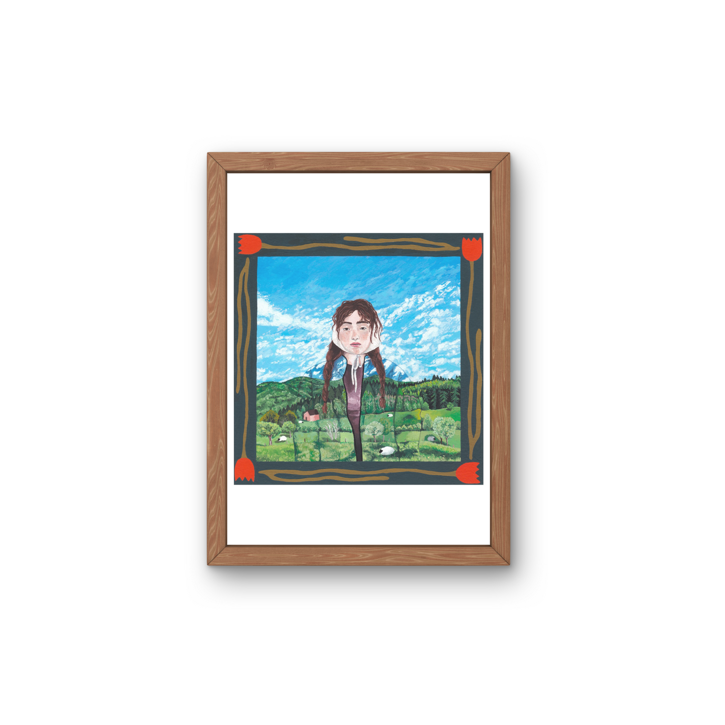 A5/A4 Illustration Art Print 'Countryside Cloak'
