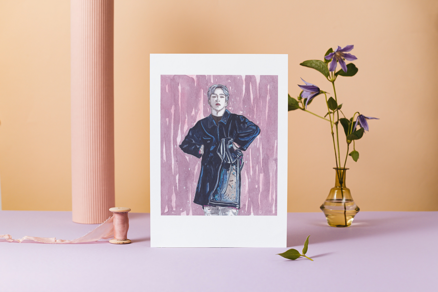 A5 Illustration Art Print 'KPOP Exo' (Byun Beakhyun, Xiumin) *Previous Stock