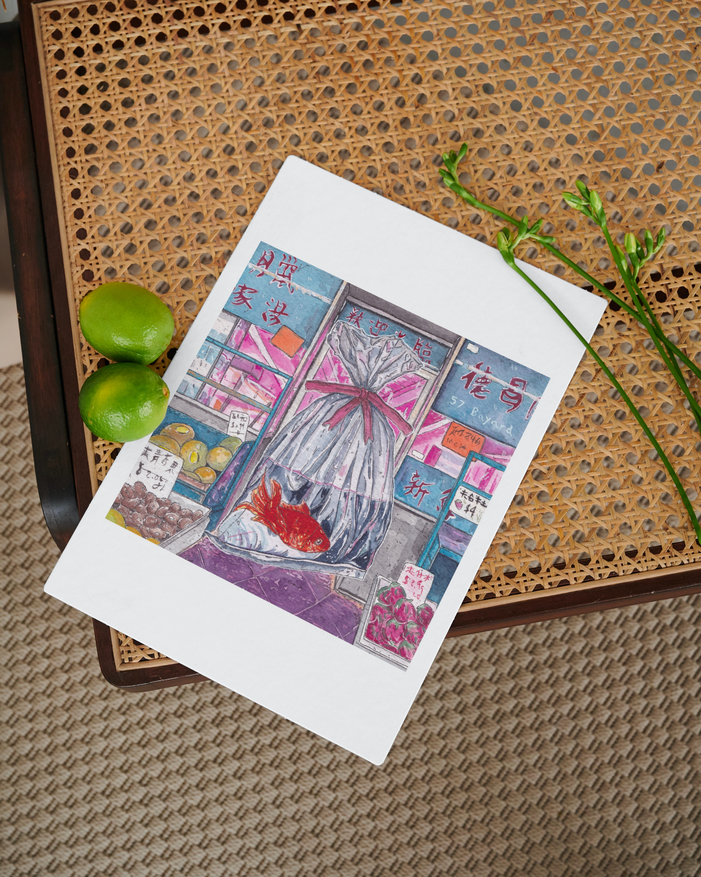 A5 Illustration Art Print 'Kingyo-Sukui' *Previous Stock