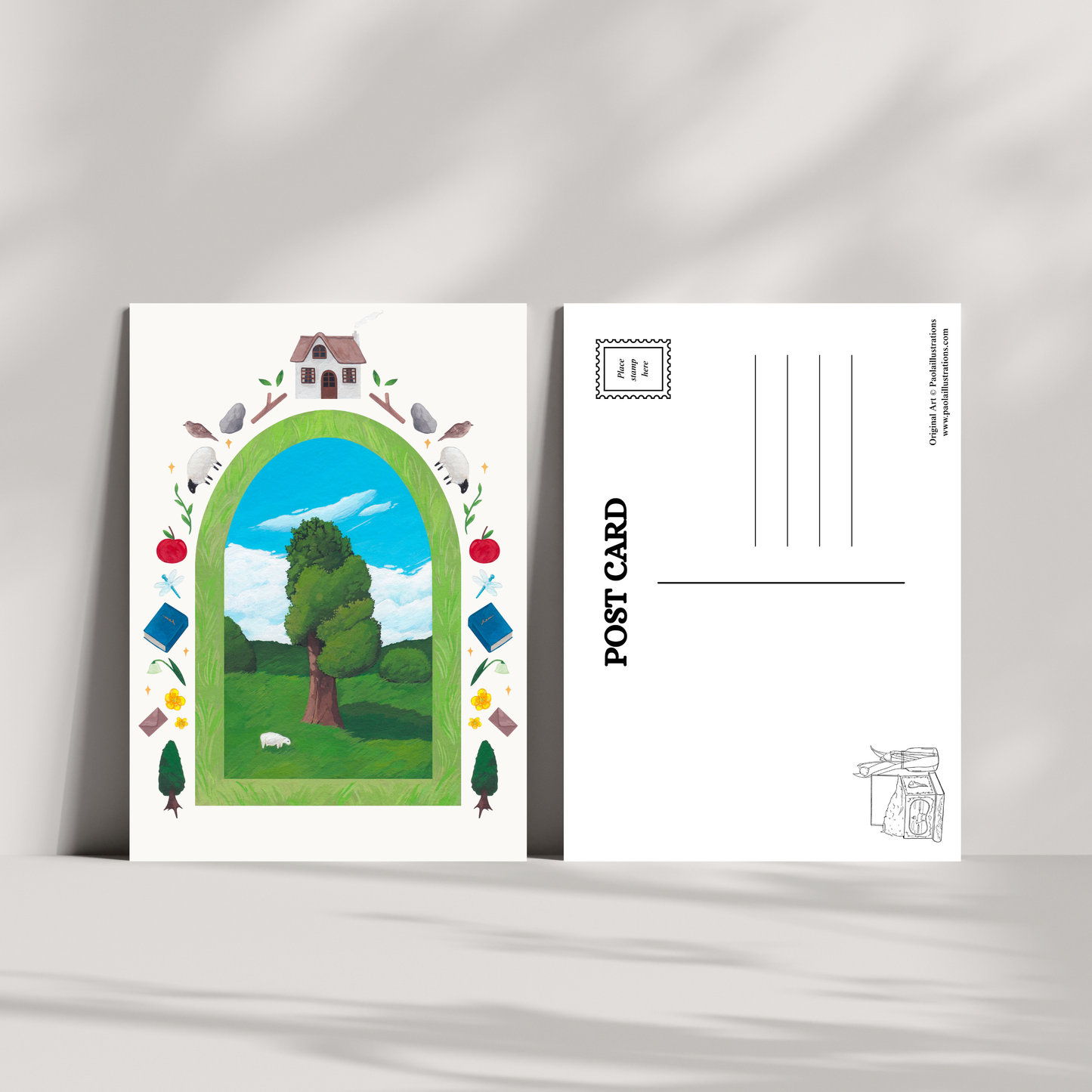 Medium Postcard 'Countryside View'