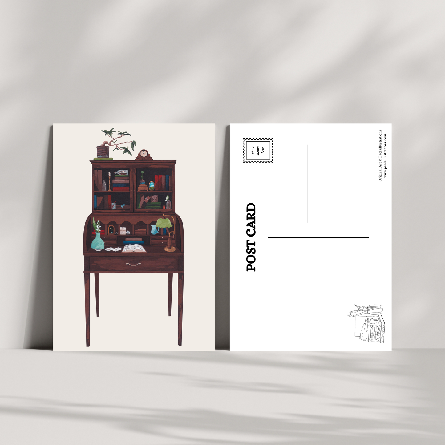 Medium Postcard 'Desk'