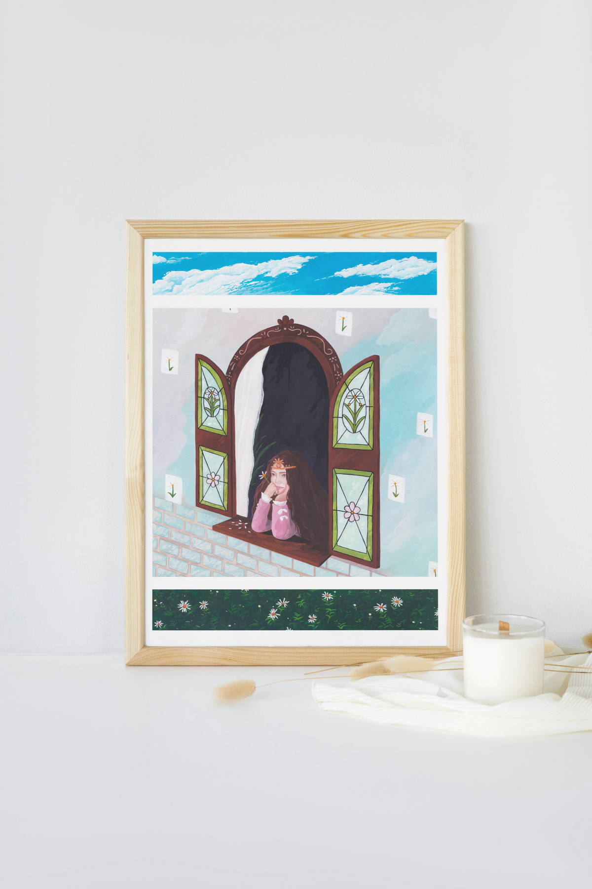 A4 Illustration Art Print 'He loves me, He loves me not ...