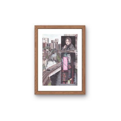 A5 Illustration Art Print 'Night & Day' *Previous Stock