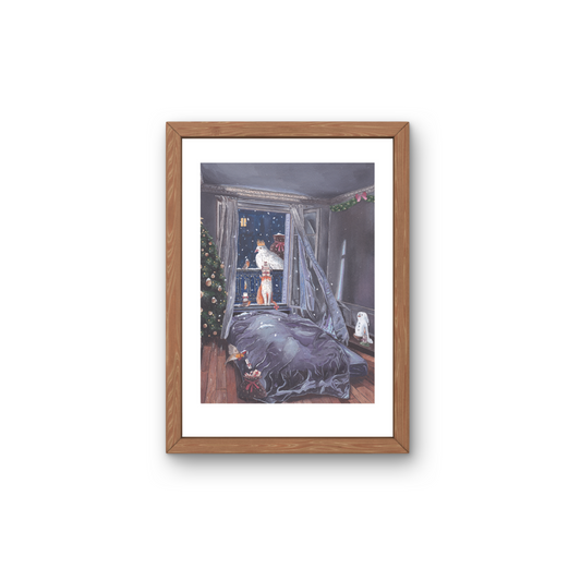 A5 Illustration Art Print 'Happy Holidays' *Previous Stock