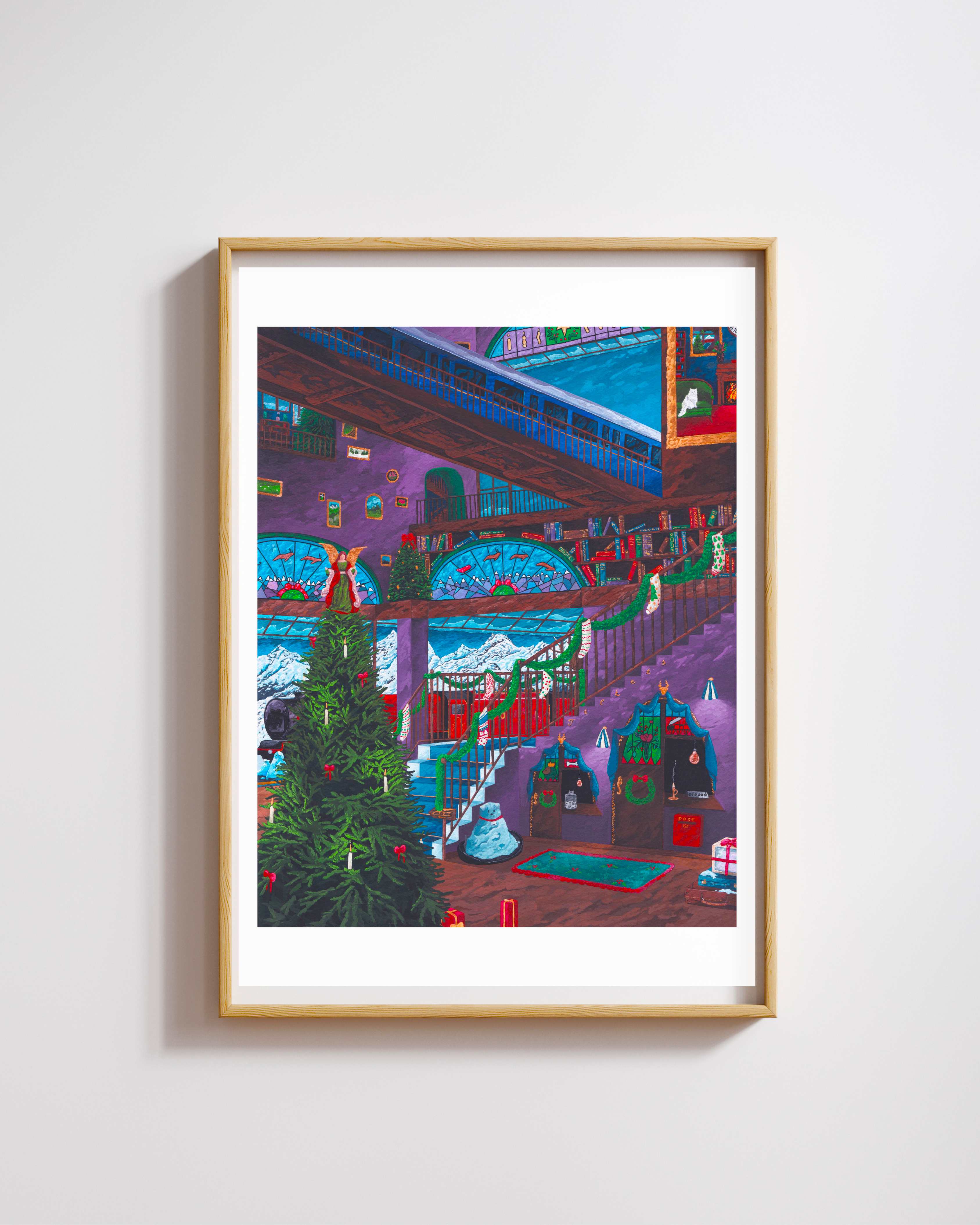 A4 Illustration Art Print 'Christmas Morning'