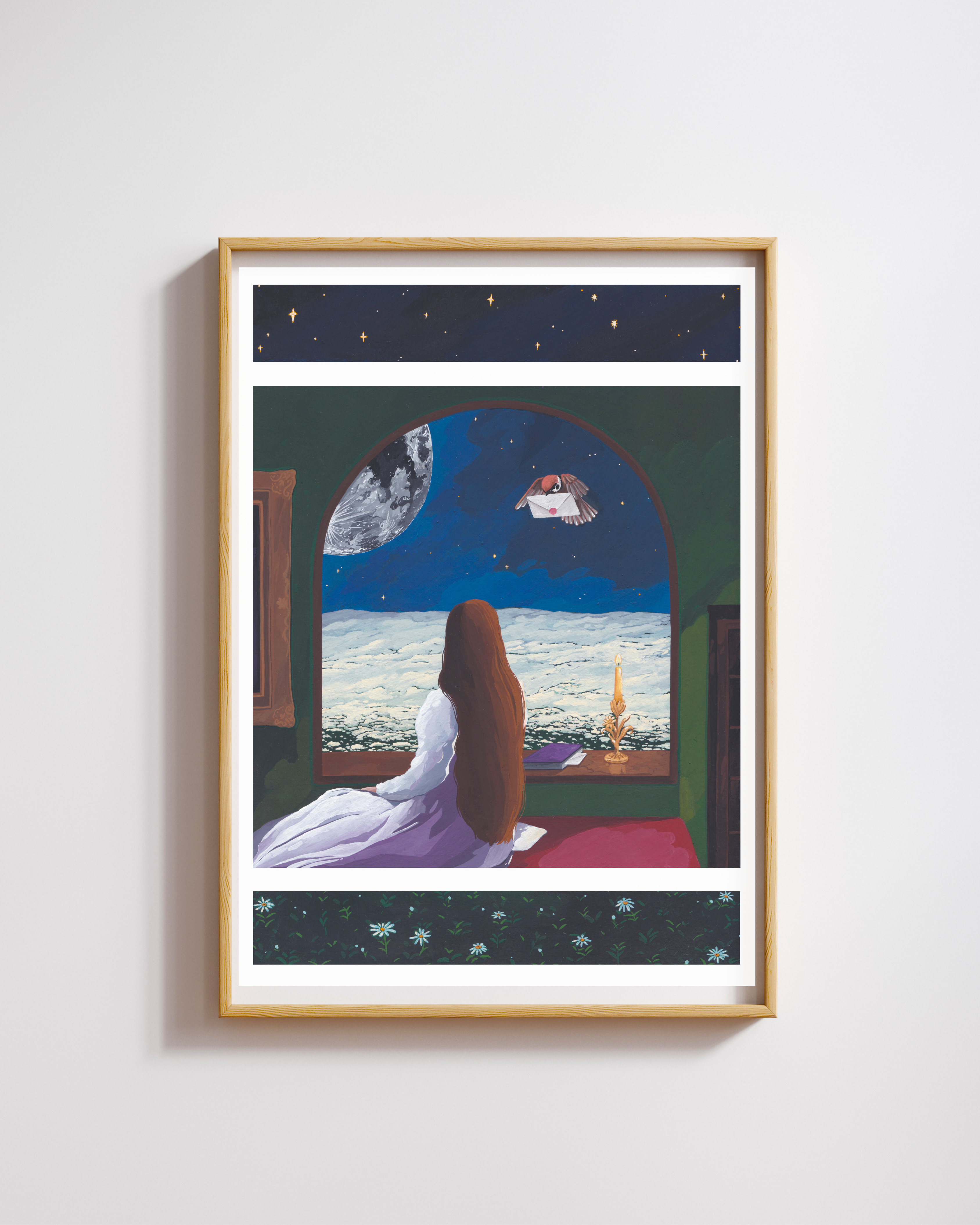 A4 Illustration Art Print 'Awaiting Night'
