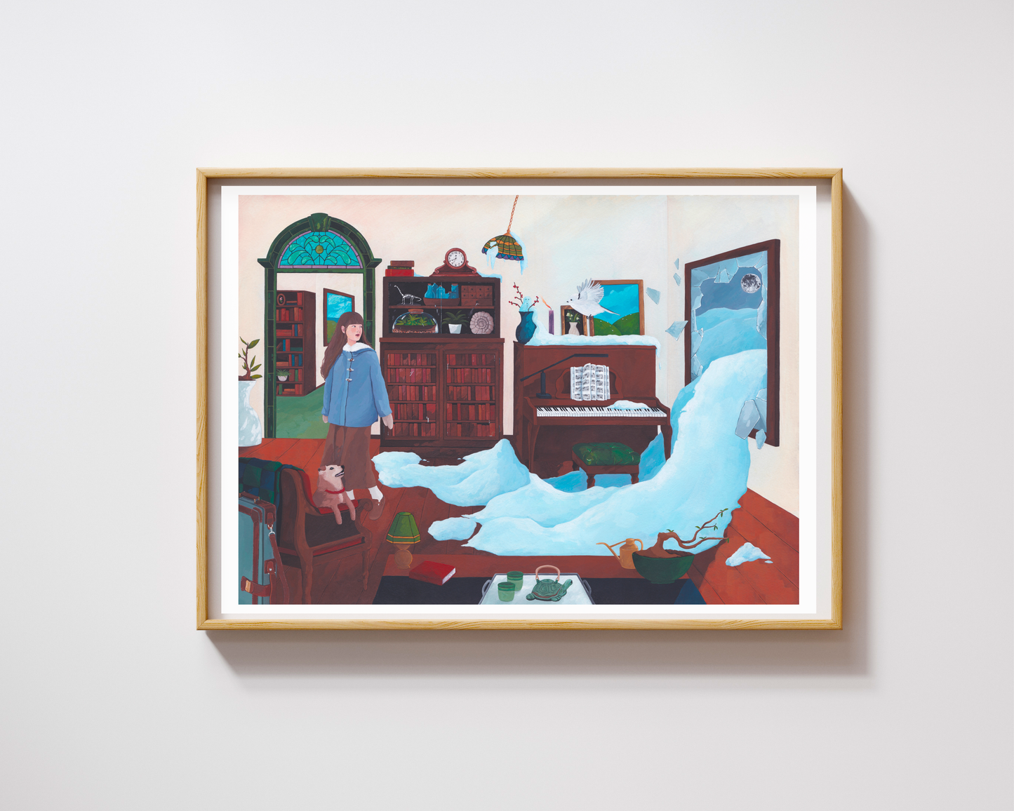 A4 Illustration Art Print 'Shattered Snowfall'