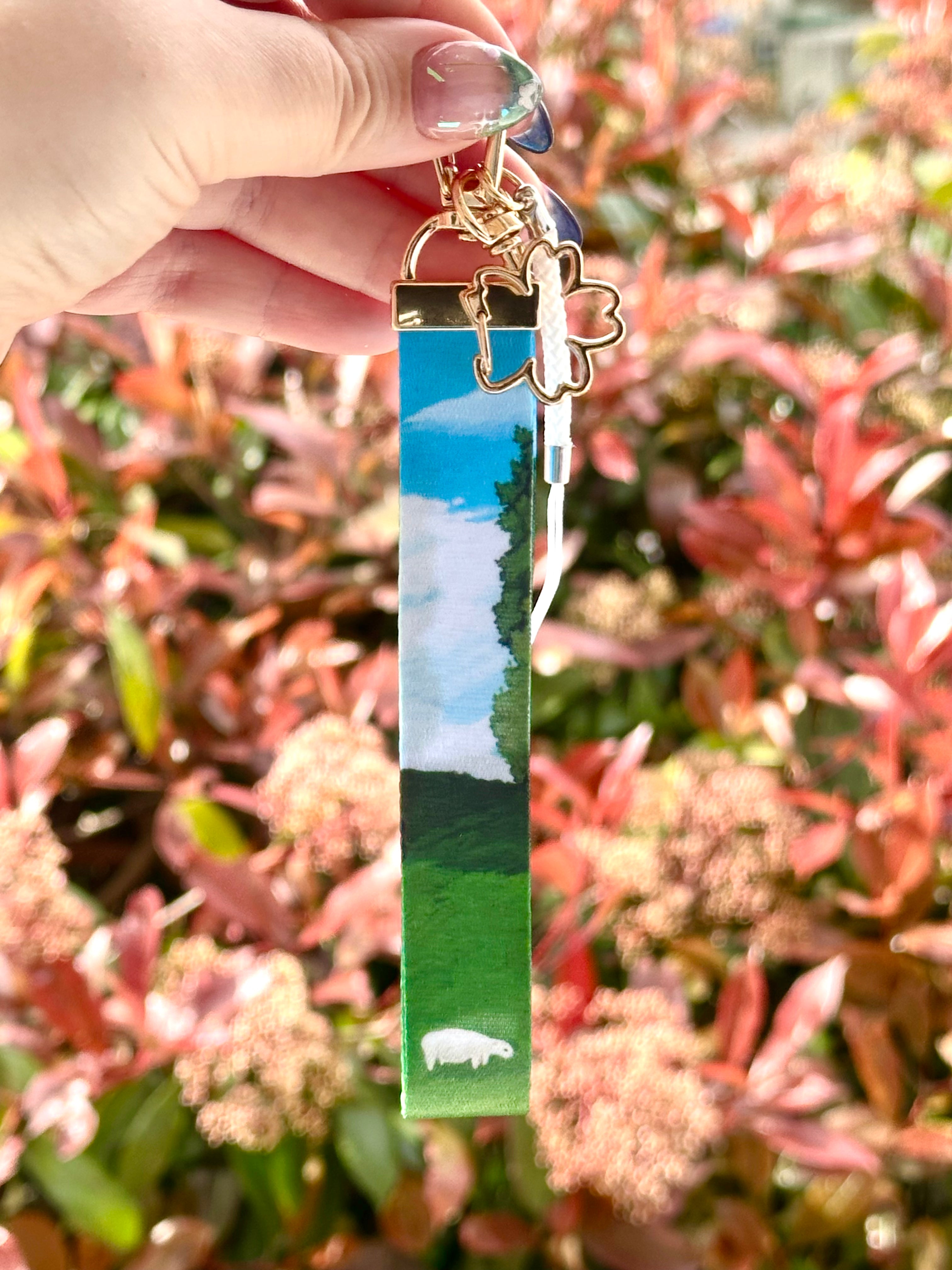 'Countryside View' Lanyard Keychain