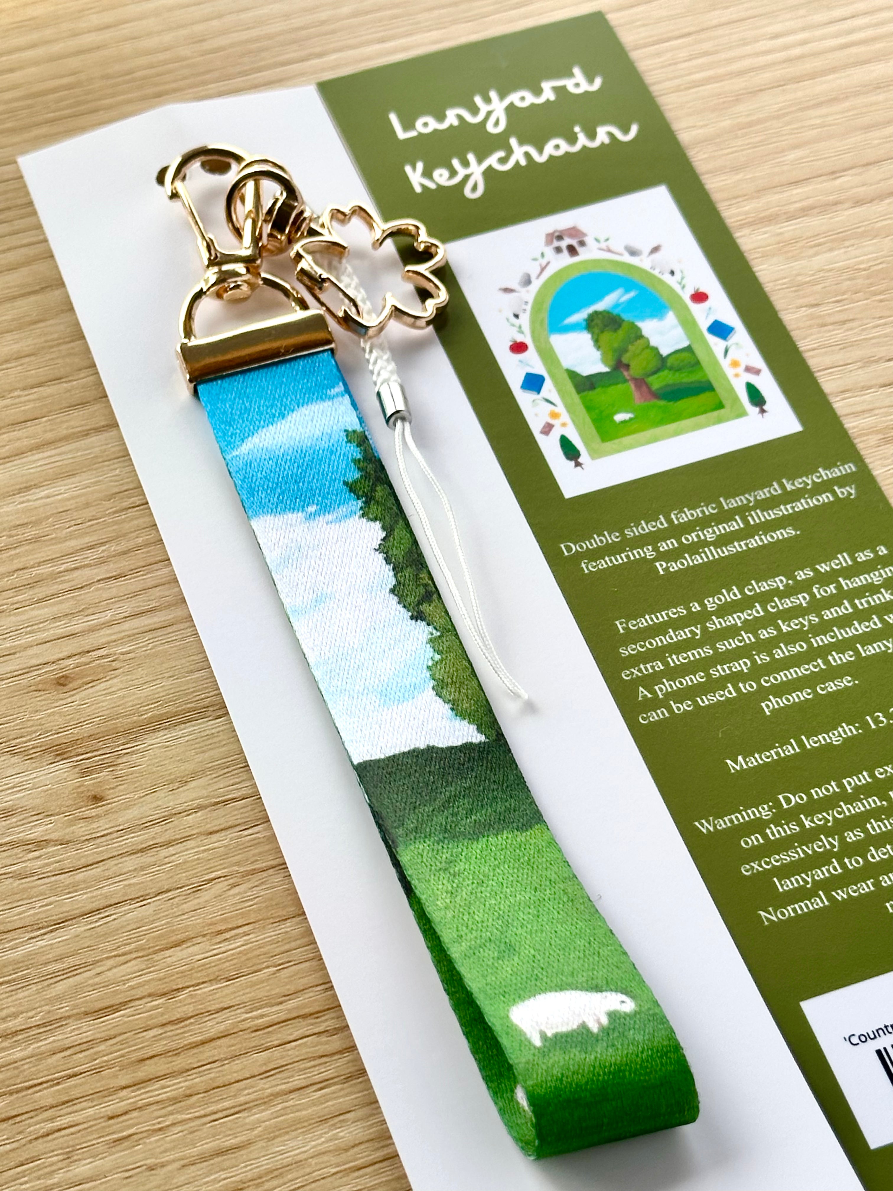 'Countryside View' Lanyard Keychain