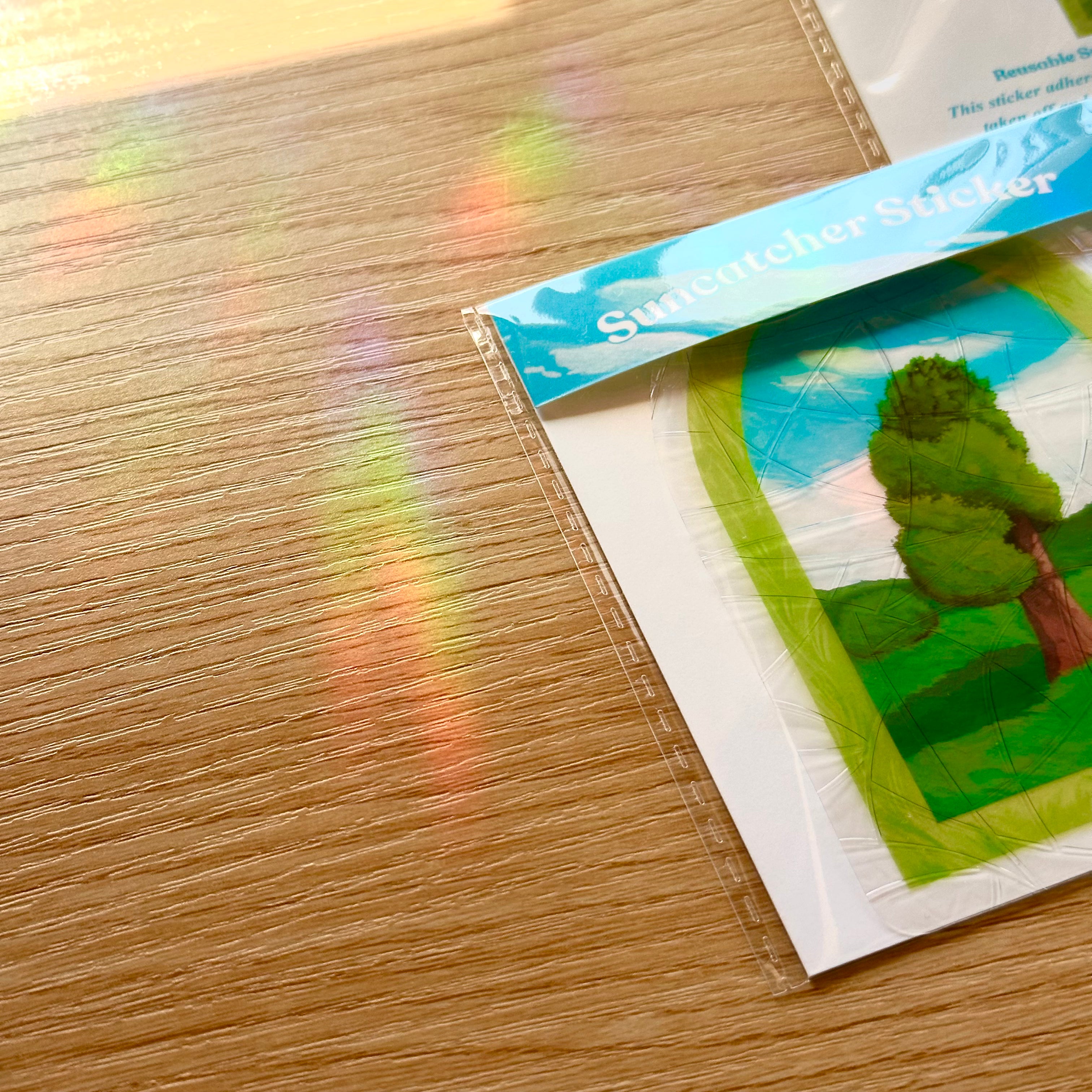 'Countryside View' Transparent Window Suncatcher Sticker