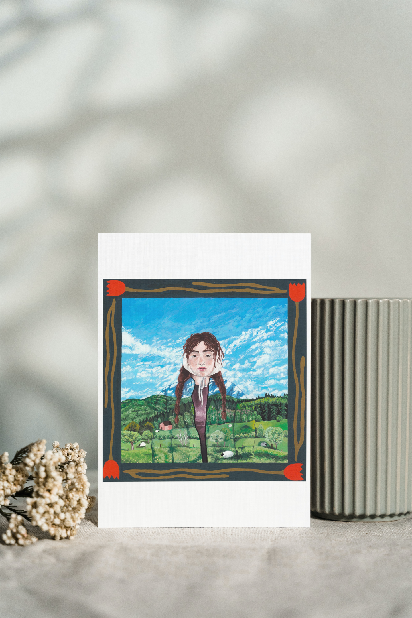 A5/A4 Illustration Art Print 'Countryside Cloak'