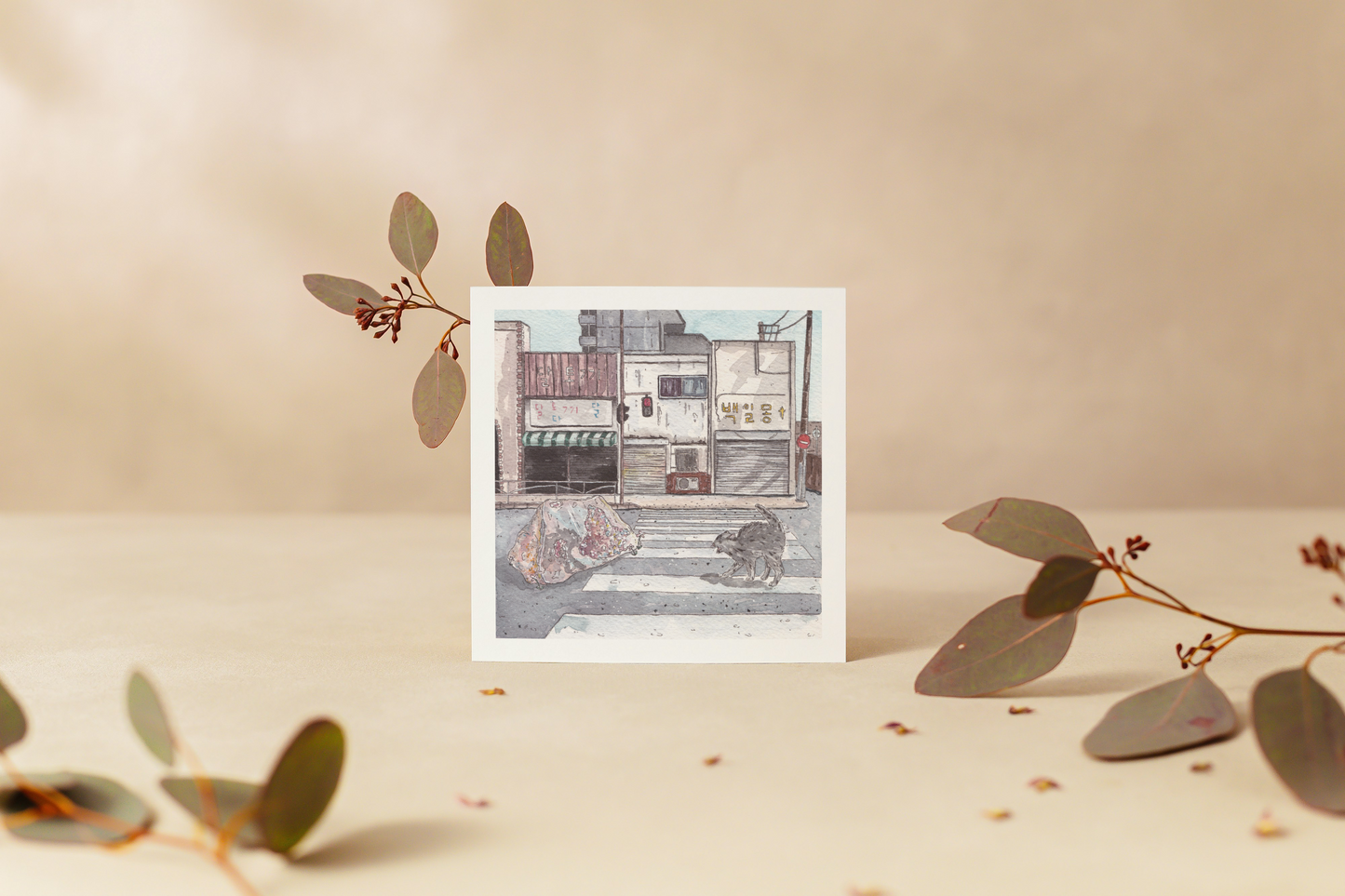 Square Illustration Art Print 'Amethyst' *Previous Stock