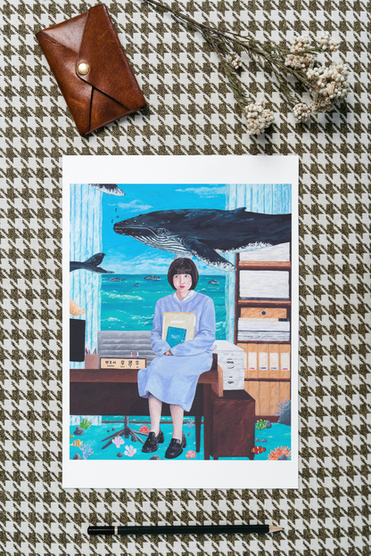 A5/A4 Illustration Art Print 'Woo Young Woo'
