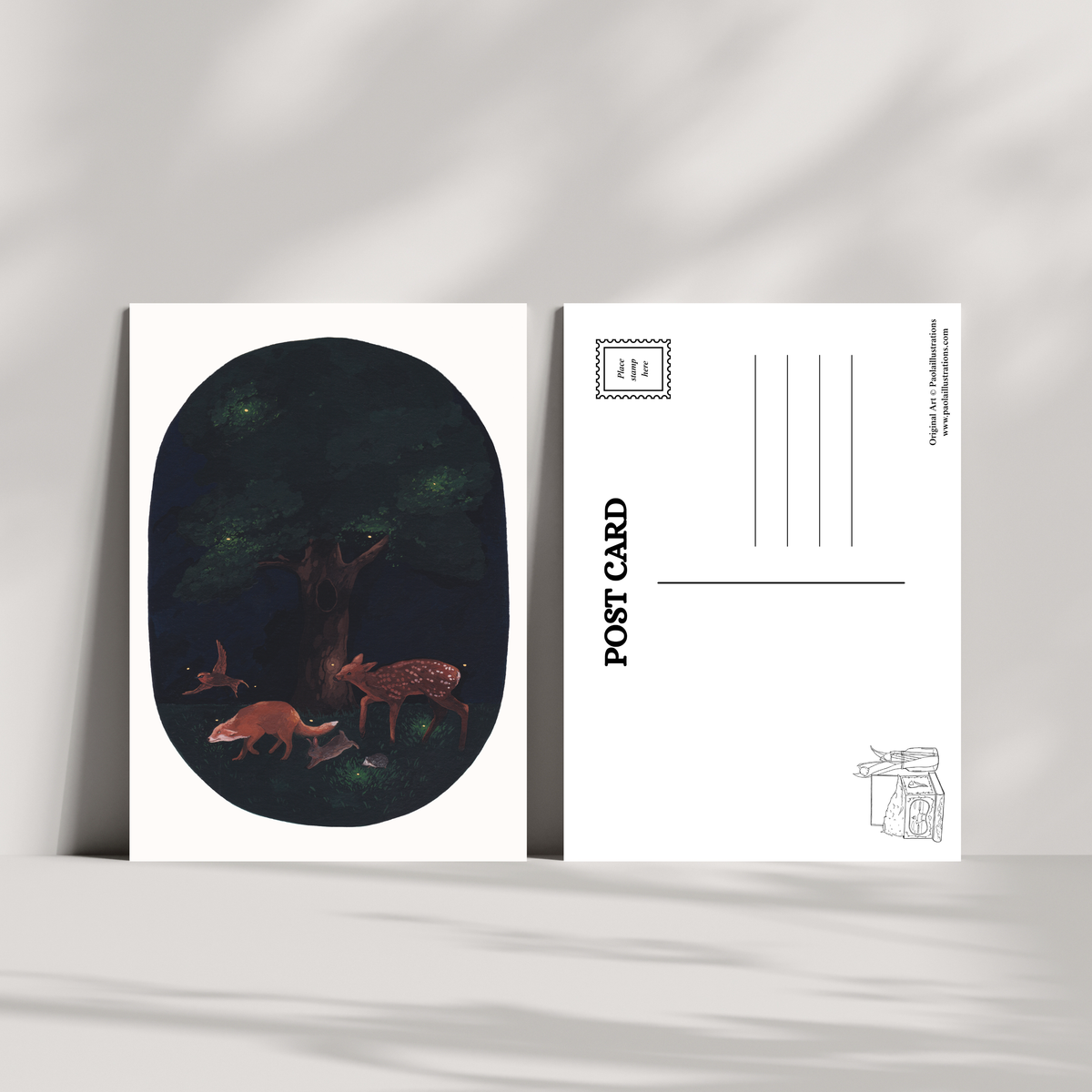 Medium Postcard 'Creeping Past the Old Oak Tree'