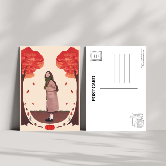 Medium Postcard 'Autumn Walk'