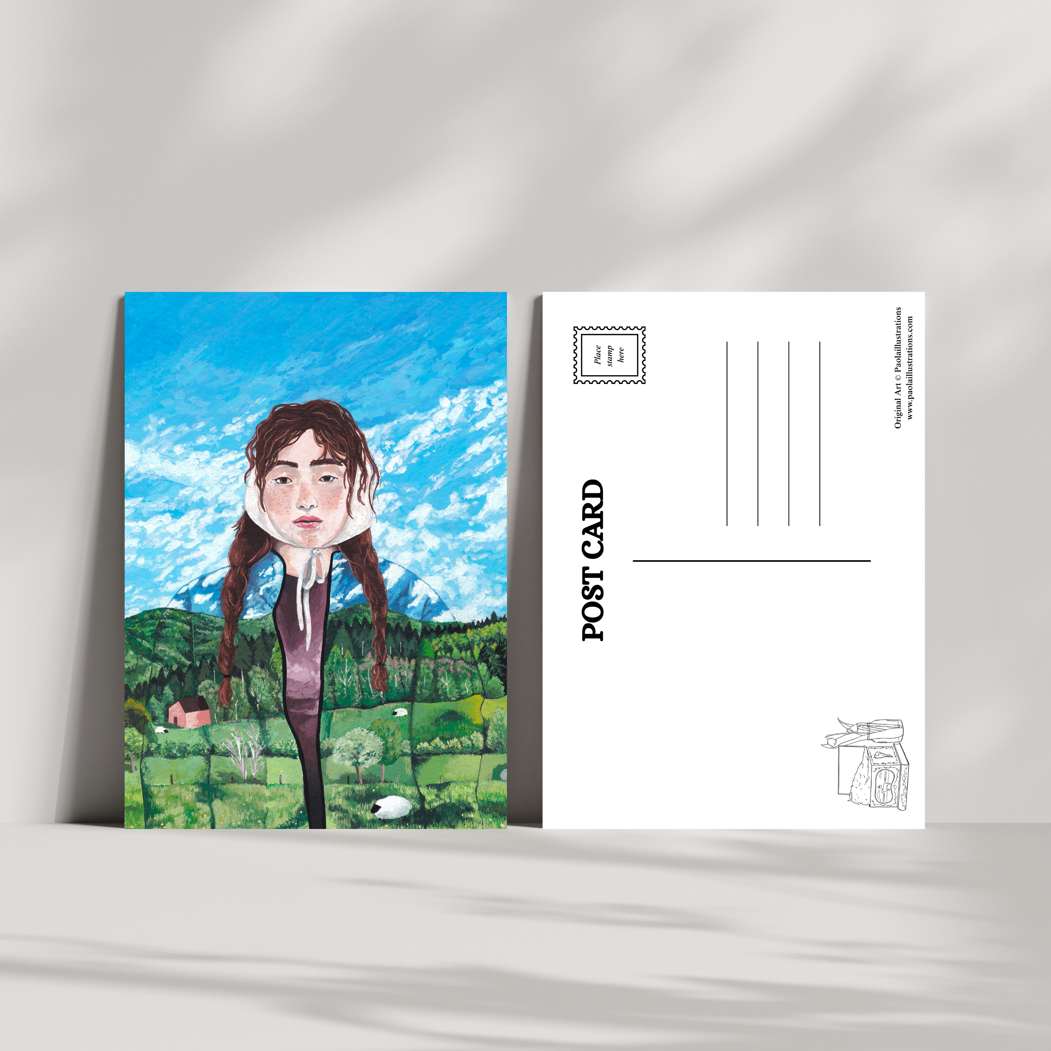 Medium Postcard 'Countryside Cloak'