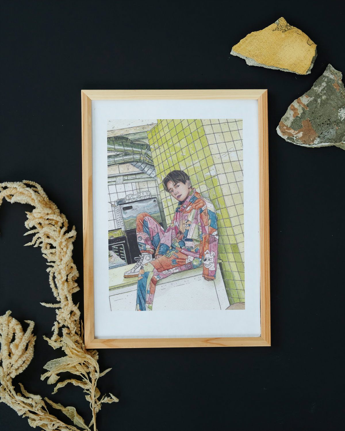 A5 Illustration Art Print 'KPOP Exo' (Byun Beakhyun, Xiumin) *Previous Stock