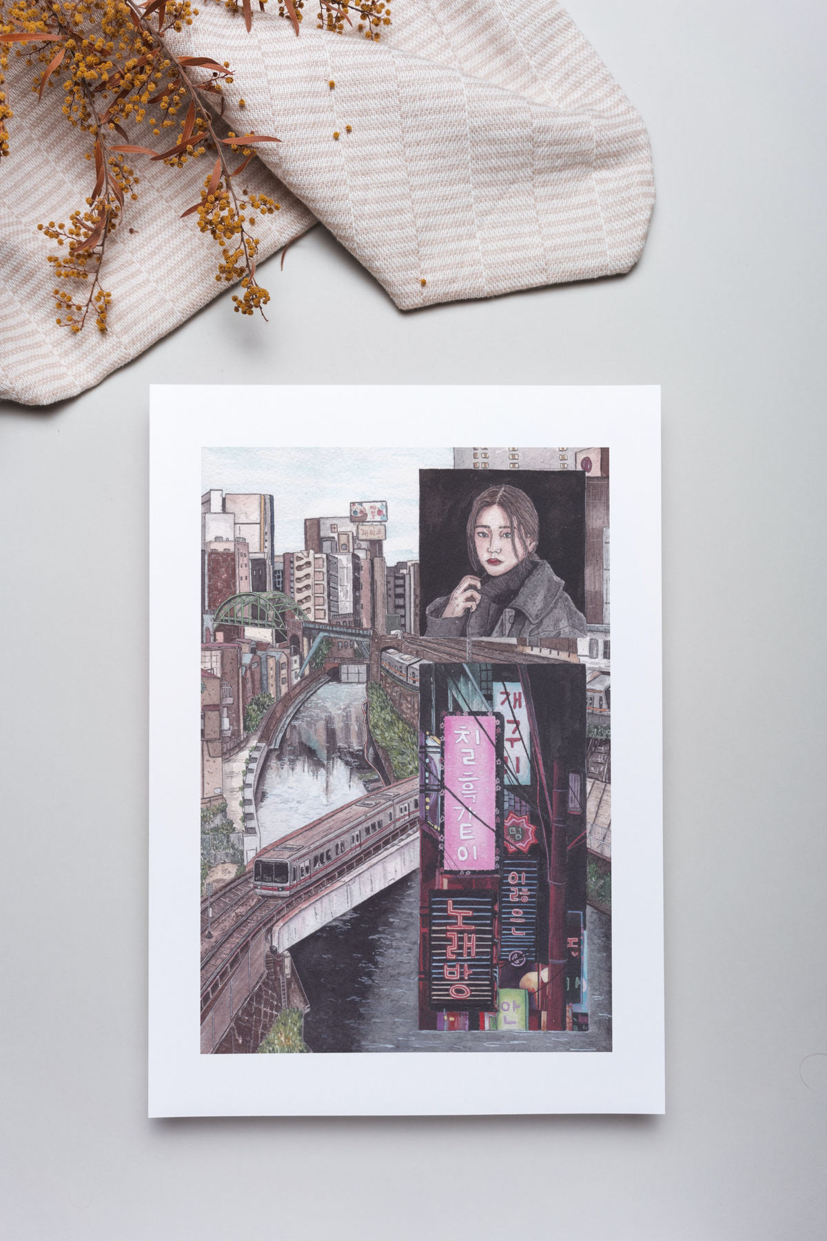 A5 Illustration Art Print 'Night & Day' (Individually Priced)