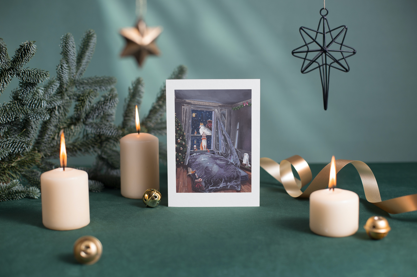 A5 Illustration Art Print 'Happy Holidays' *Previous Stock