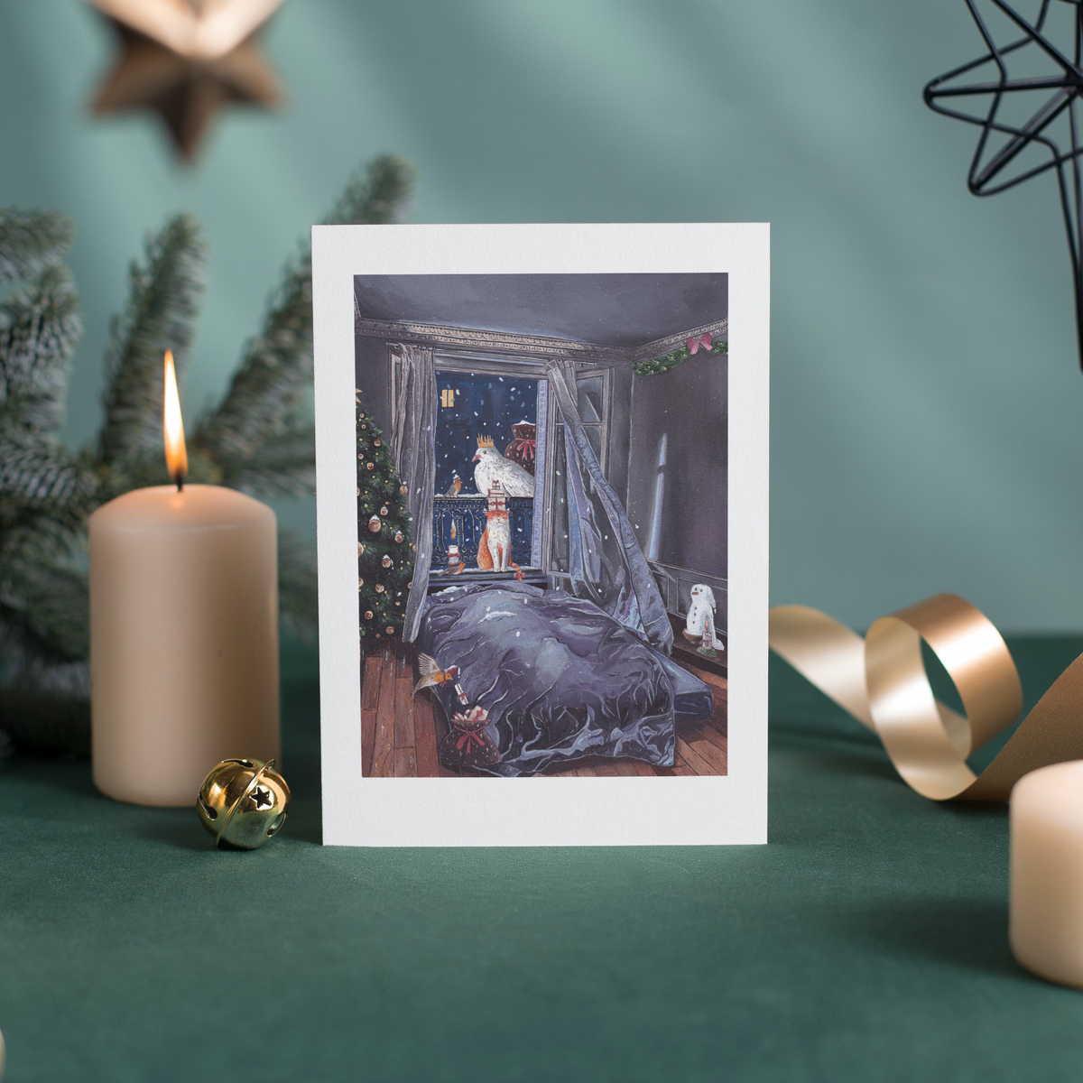 A5 Illustration Art Print 'Happy Holidays' (Individually Priced)